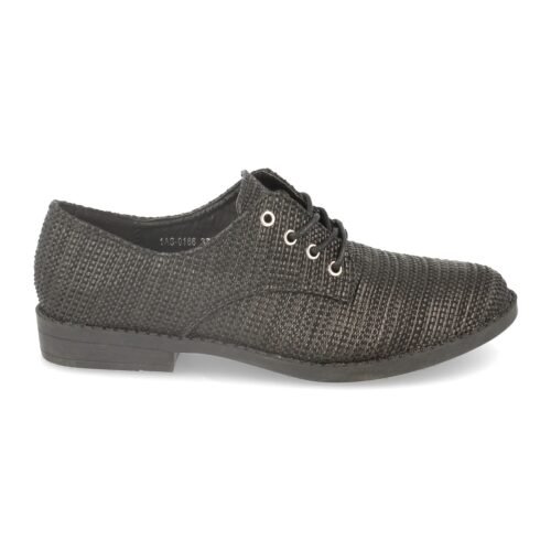 Zapato Plano de Mujer Estilo Blucher Moda Rafia