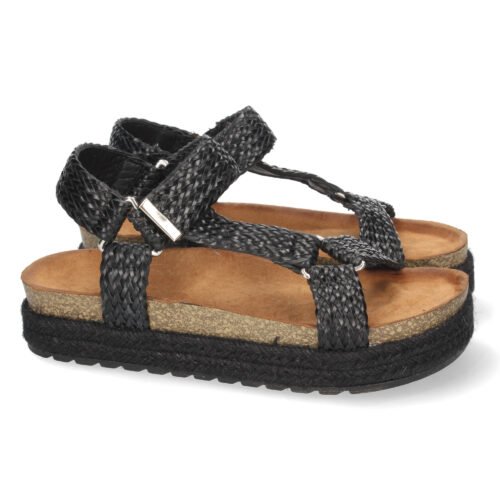 Sandalia con Yute y Cierre de Velcro