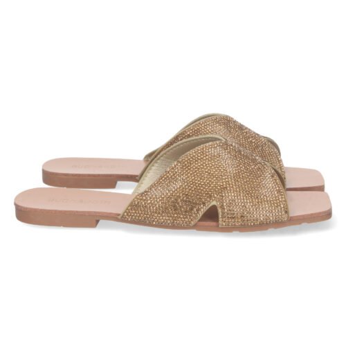 Sandalia Plana con Strass en la Pala