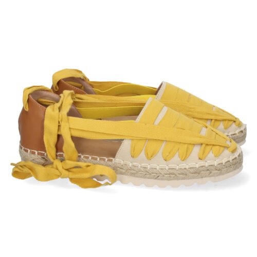 Sandalia Plana con Yute y Cordones