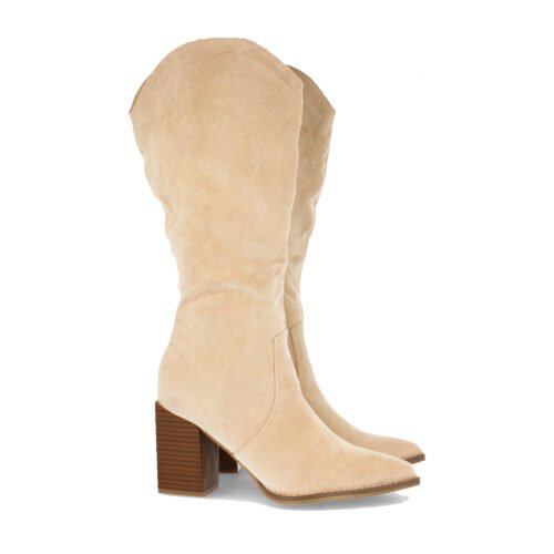 Bota de Tacon Cuadrado y Cremallera