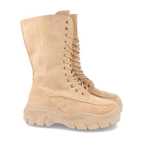 Bota de Plataforma con Cordones