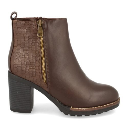 Botin de Tacon con Estampado de Cocodrilo