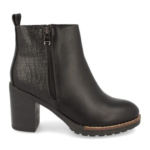 Botin de Tacon con Estampado de Cocodrilo