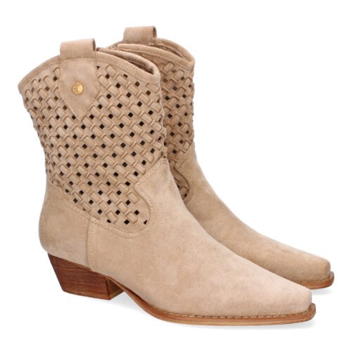 Botines de tacón para Mujer, Diseño Trenzado, Comodas y Elegantes, Caladas