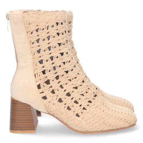 Botin de Tacon con Material Entrelazado