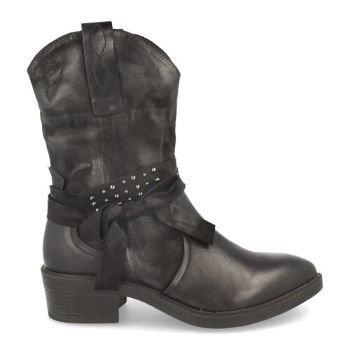 Botin de Mujer con Lazo Tachuelas y Cremallera