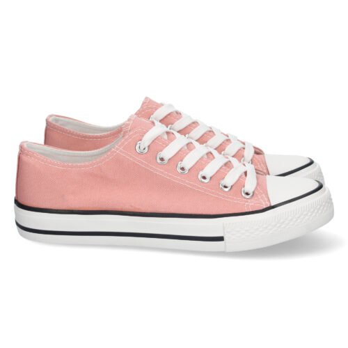 Zapatilla Plana de Lona con Cordones