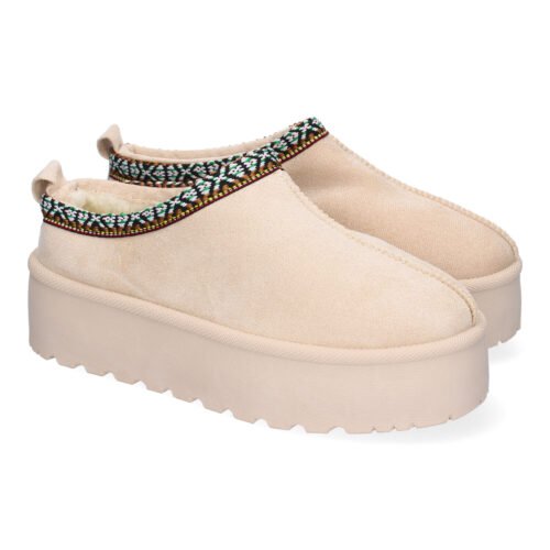 Zuecos para Mujer de Plataforma, Bordadas, Diseño Moderno, Calidas