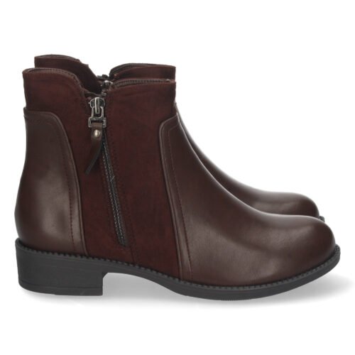 Botin de Tacon Bajo con Cremallera