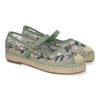 Bailarina Estilo Apargata con Yute para Mujer, Diseño Moderno Floral, Comodo y Elegante