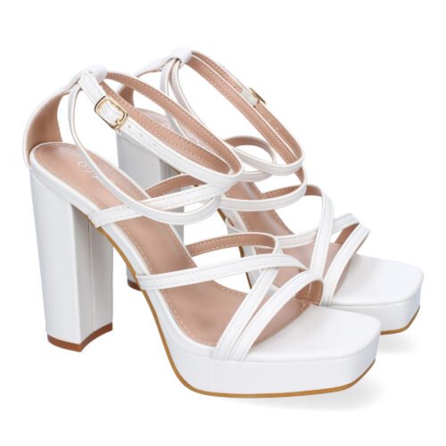 Sandalias de Tacón para Mujer, Elegantes, Diseño Moderno con Tiras Cruzadas