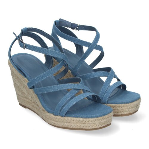 Sandalias de Cuña para Mujer con Tiras Cruzadas, Elegantes y Confortables
