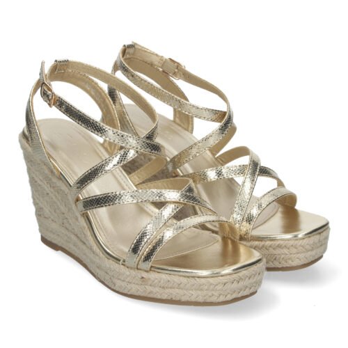 Sandalias de Cuña para Mujer con Tiras Cruzadas, Elegantes y Confortables