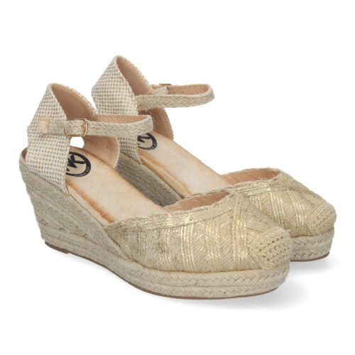 Sandalias de Cuña de Yute para Mujer, Cómodas y Elegantes, Punta Cerrada