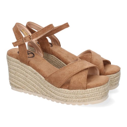 Sandalia de Cuña de Yute para Mujer, Comodas y Elegantes, Diseño Trenzado en la Pala