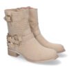 Botines de Mujer con Tacón Bajo y Adornos de Hebillas
