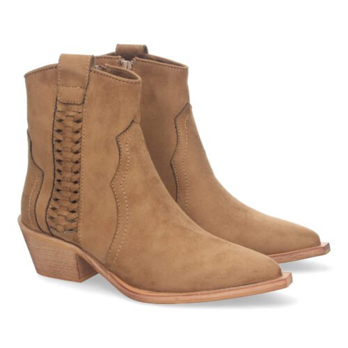 Botines Elegantes de Mujer con Tacón, Detalles Trenzado