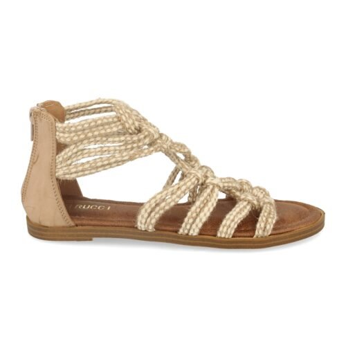 Sandalia Plana Estilo Bohemio con Cremallera