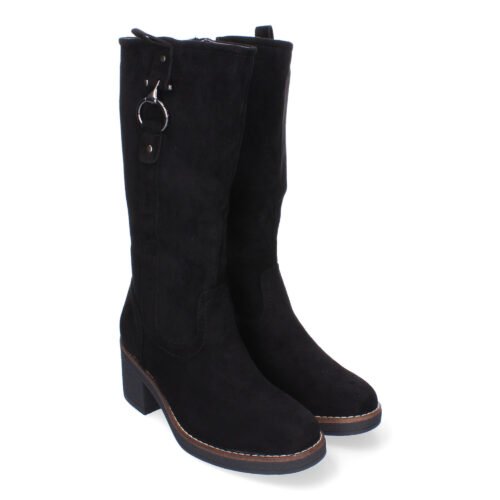 Botas de Tacón para Mujer, Comodas y Elegantes, Adorno de Hebilla