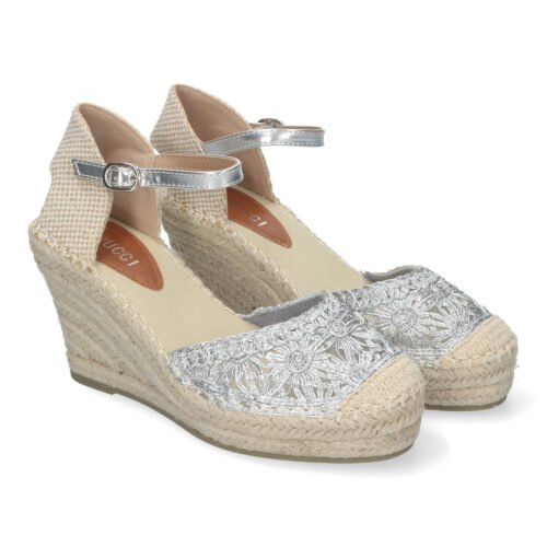 Sandalia de Cuña de Yute para Mujer, Estilo Valenciana