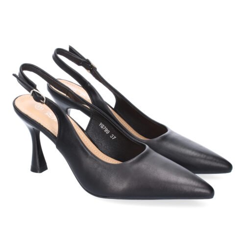 Zapato para Mujer, Estilo Salón, con Tacón, Puntera Fina, talon abierto