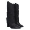 Bota de tacón forrada de vaquero