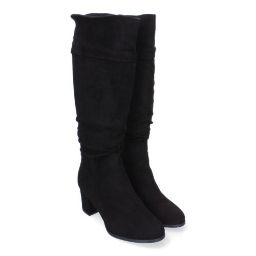 Botas de Tacón para Mujer, Comodas y Elegantes, Detalles de Caña Arrugada