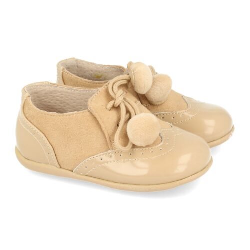 Merceditas de Niña  con Cordones y Pompones