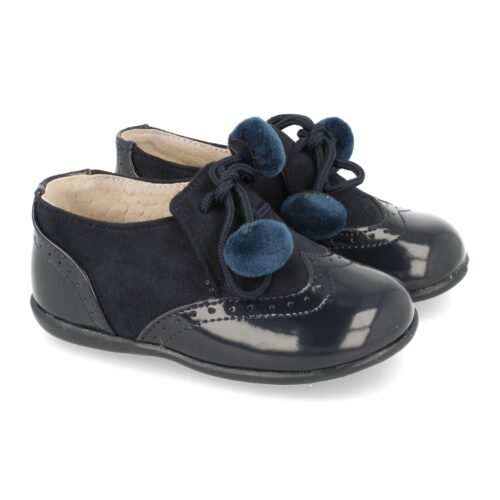 Merceditas de Niña  con Cordones y Pompones