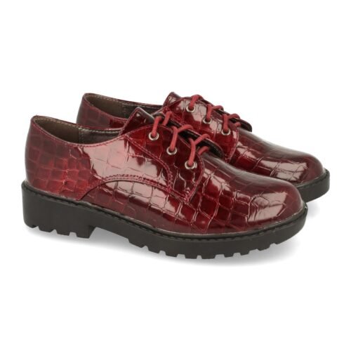 Blucher de Niña con Estampado de Cocodrilo