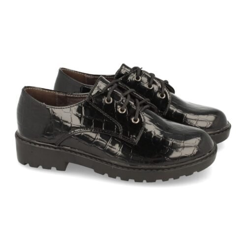 Blucher de Niña con Estampado de Cocodrilo