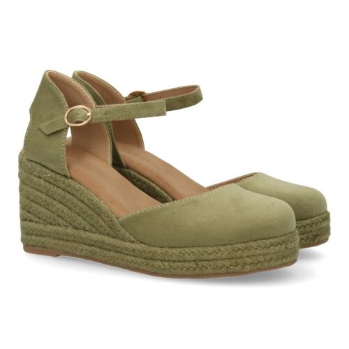 Sandalia de cuña de yute para mujer, comodas y elegantes diseño moderno con el yute en el mismo tono