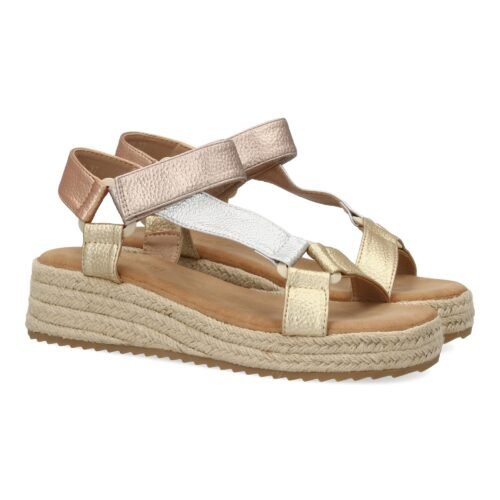 Sandalias planas de yute para mujer, diseño moderno y elegante, comodas con cierre autoadherente