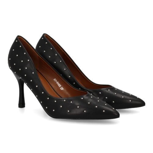Stiletto mujer con pequeñas tachuelas metálicas