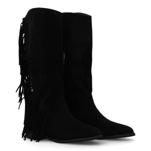 Bota mujer con flecos estilo cowboy